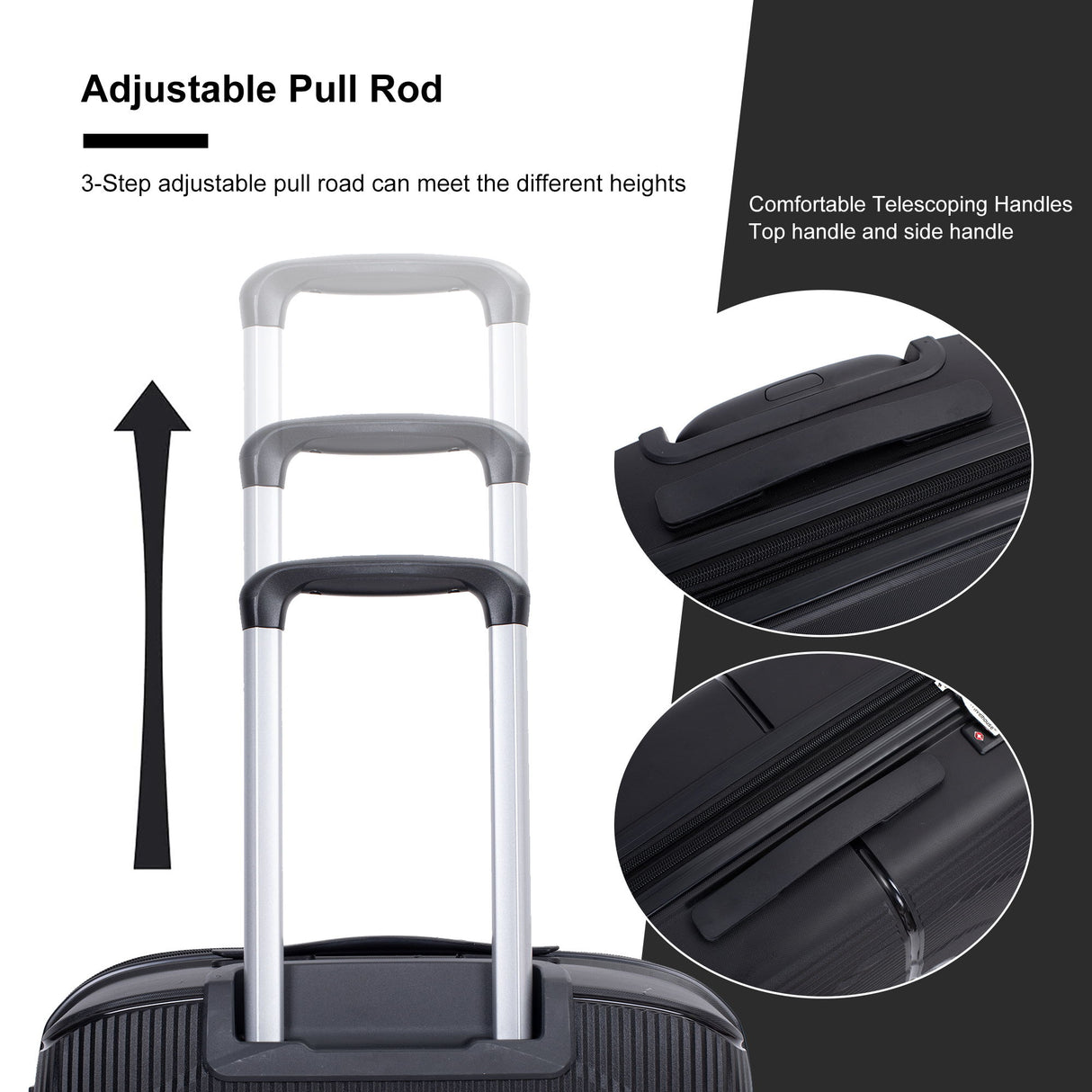 Expandable Hardshell Suitcase Double Spinner Wheels Luggage Sets