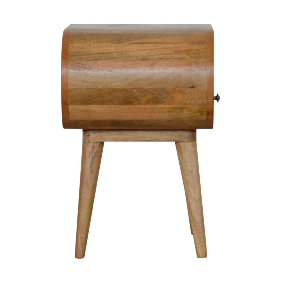 Circular Open Slot Nightstand - Oak