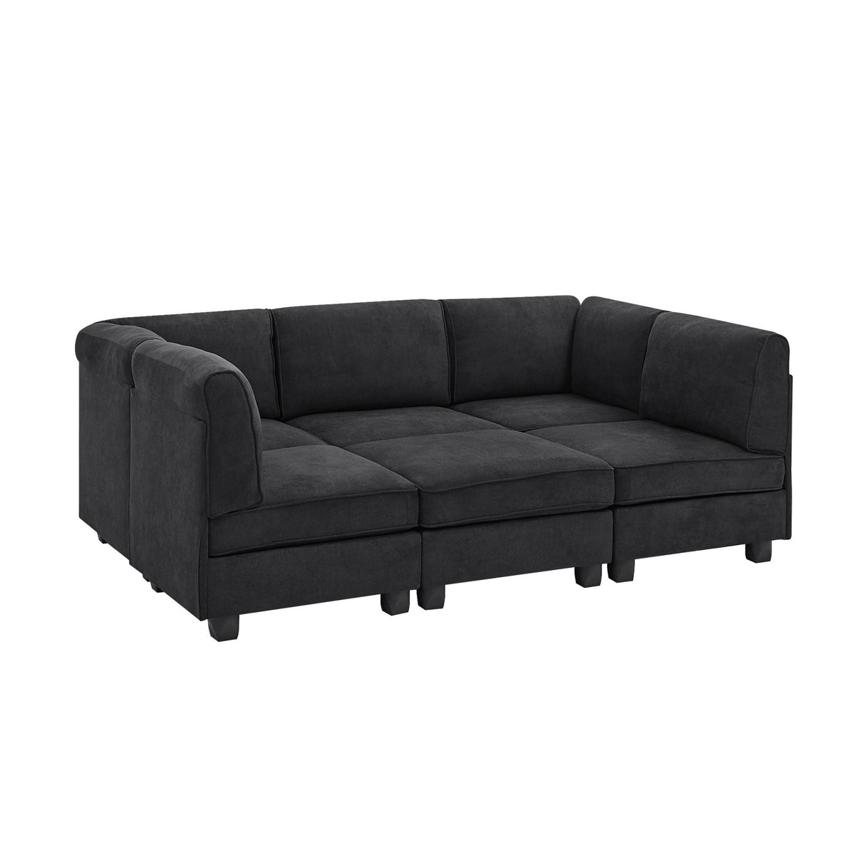 Upholstered Modular Sectional With Removable Cushions