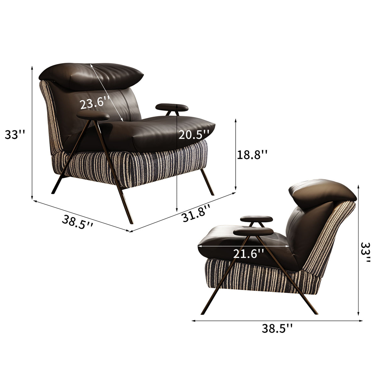 Lounge Single Chair - Black