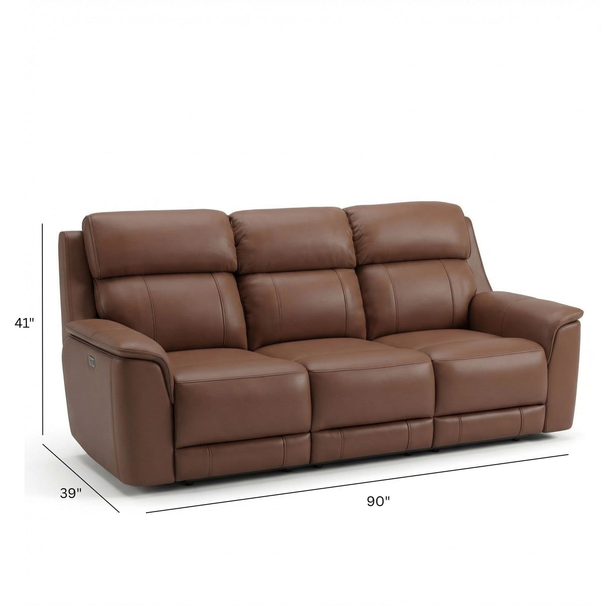 Oslo - Dual Power Reclining Sofa - Pecan