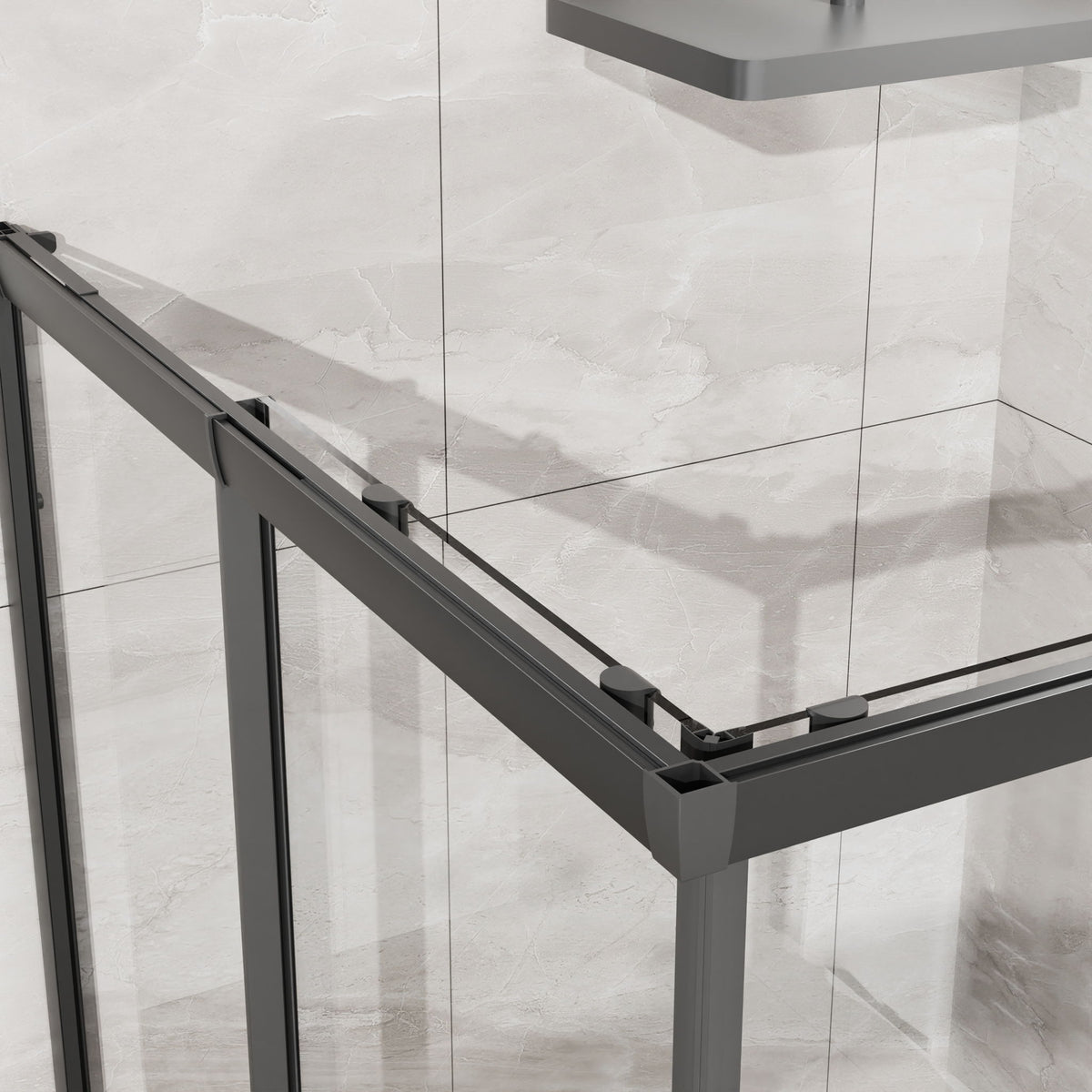 Corner Sliding Shower Door Combo With Base (No Drain Kit)