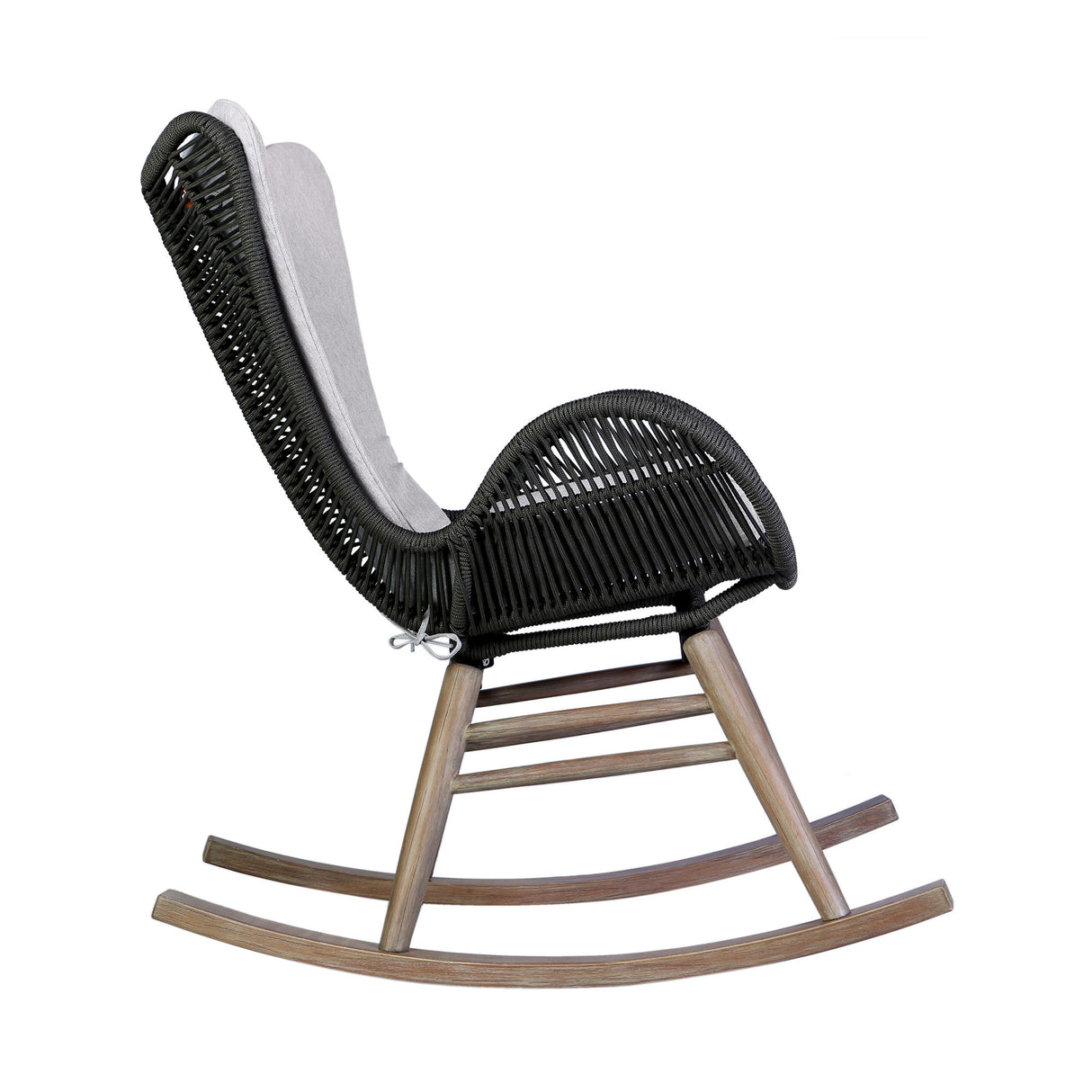 Mateo - Outdoor Patio Rocking Chair - Light Eucalyptus / Charcoal