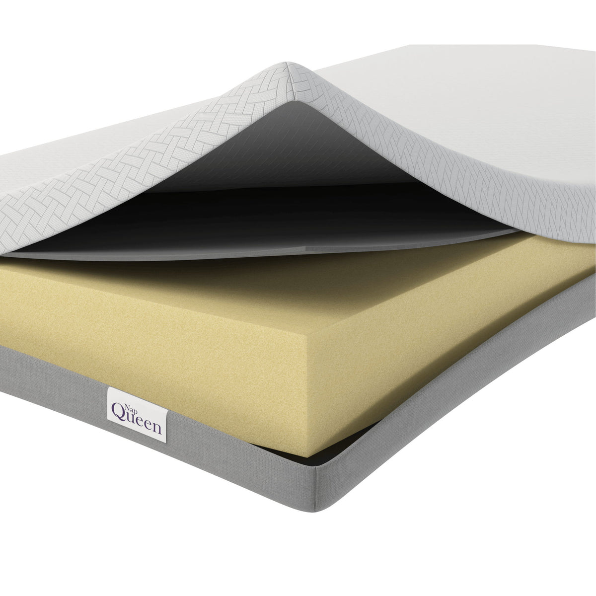 6" Twin Memory Foam Mattress Medium Firm - White / Gray