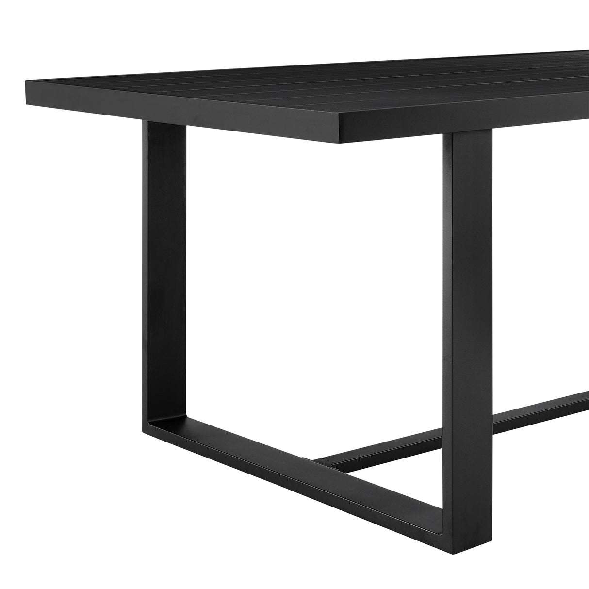 Felicia - Outdoor Patio Dining Table In Aluminum - Black