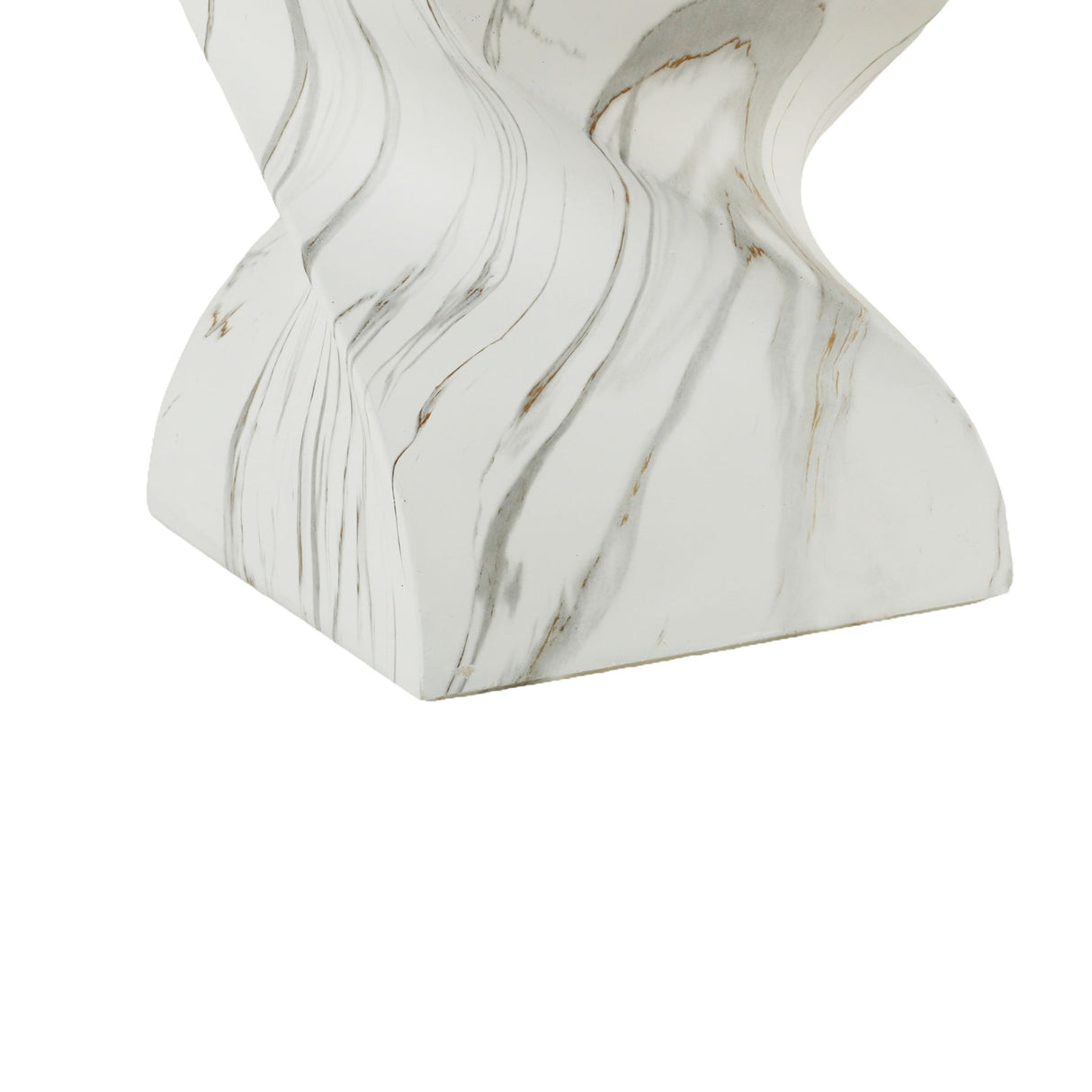 Outdoor End Table, Round Side Table For Patio And Garden - Marble