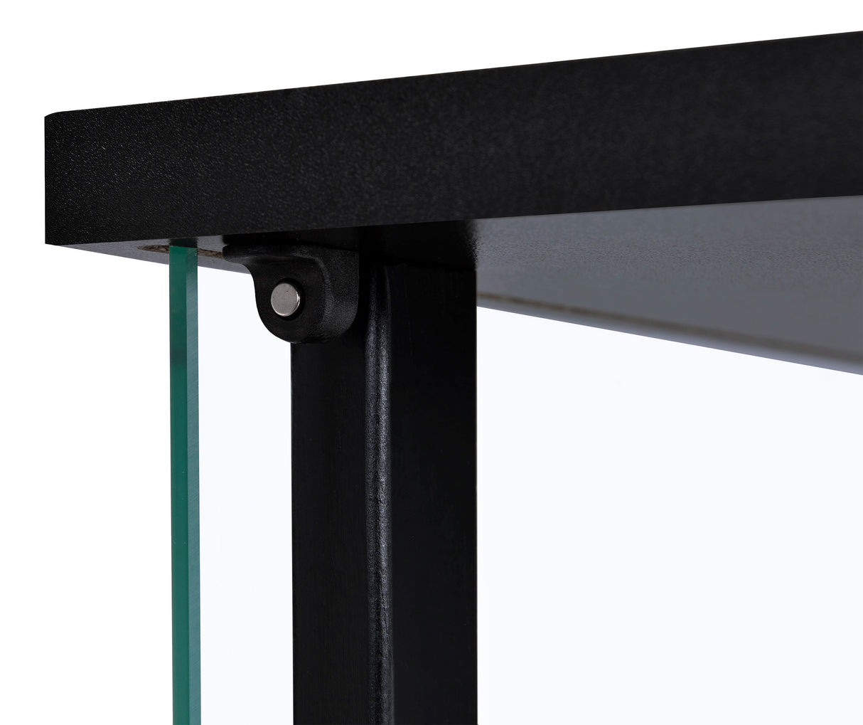 Cyclamen Black 4-Shelf Glass Curio Display Cabinet