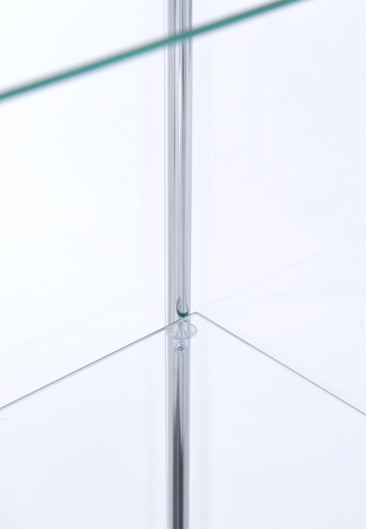 Bellatrix 3-Shelf Glass Curio Cabinet in Cappuccino
