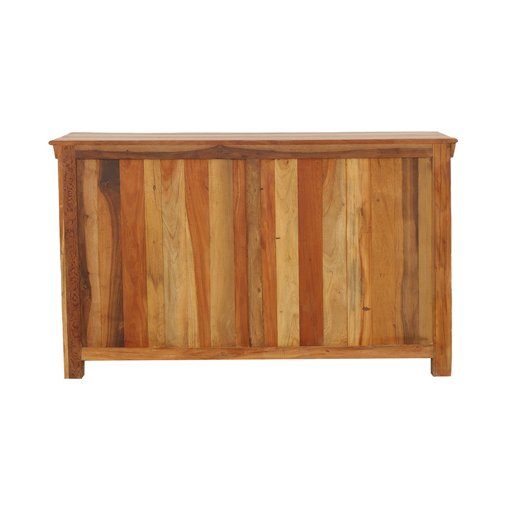 Harper 3-Door Reclaimed Acacia & Teak Wood Accent Cabinet