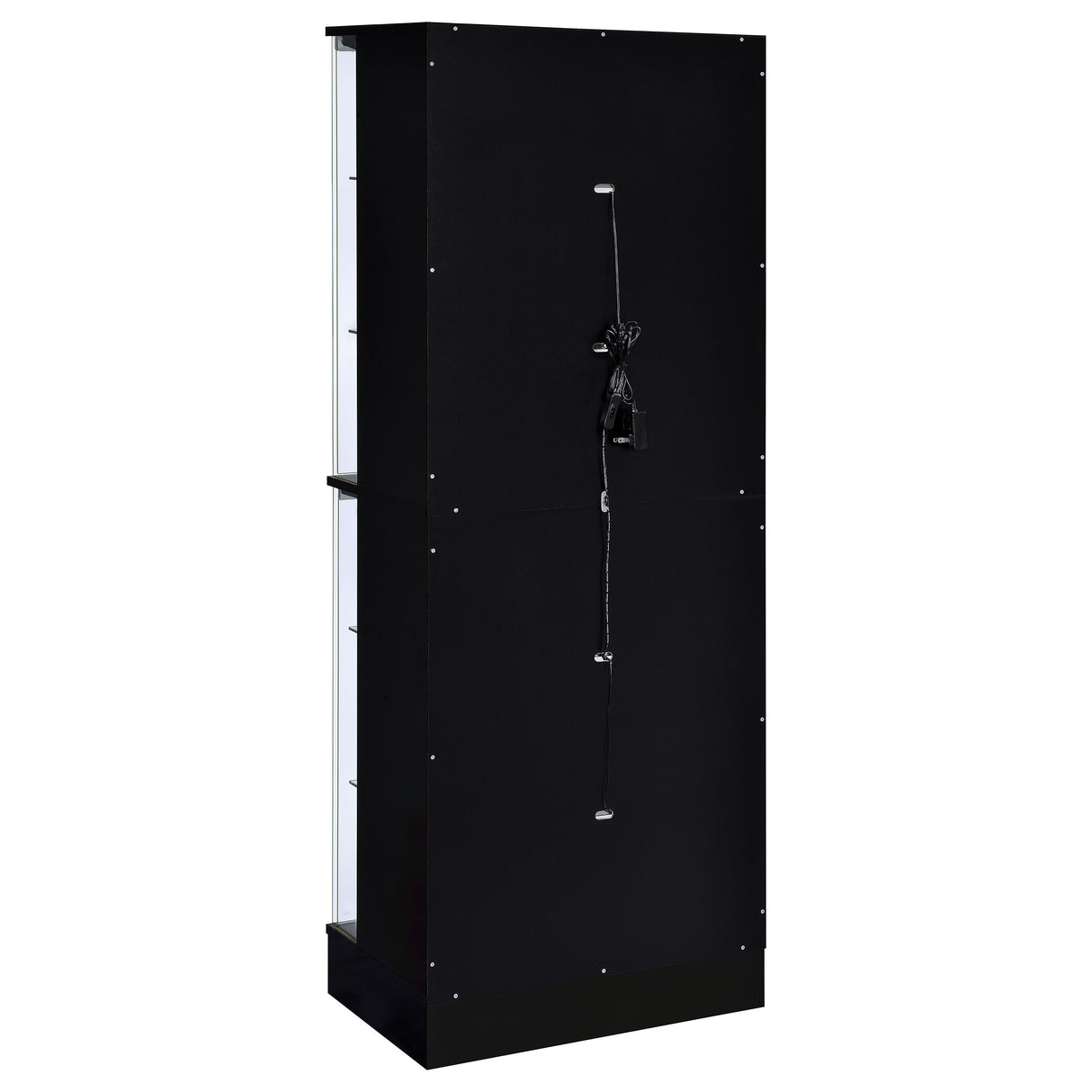 Cabra 4-Door LED Curio Display Cabinet, Black High Gloss