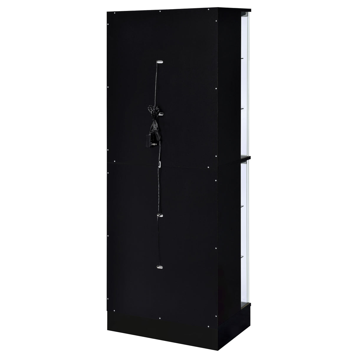 Cabra 4-Door LED Curio Display Cabinet, Black High Gloss