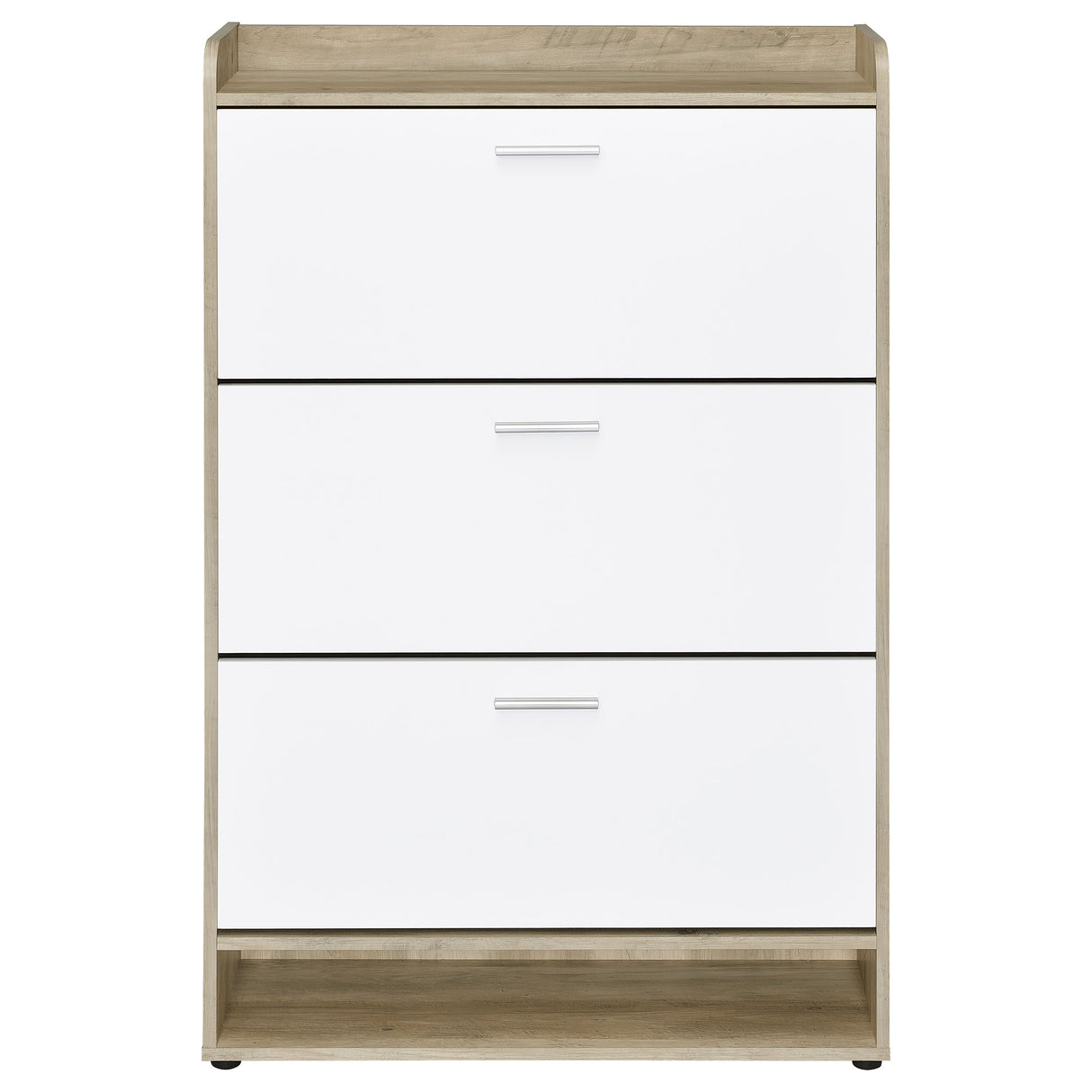 Denia 3-Tier Engineered Wood Shoe Cabinet in White