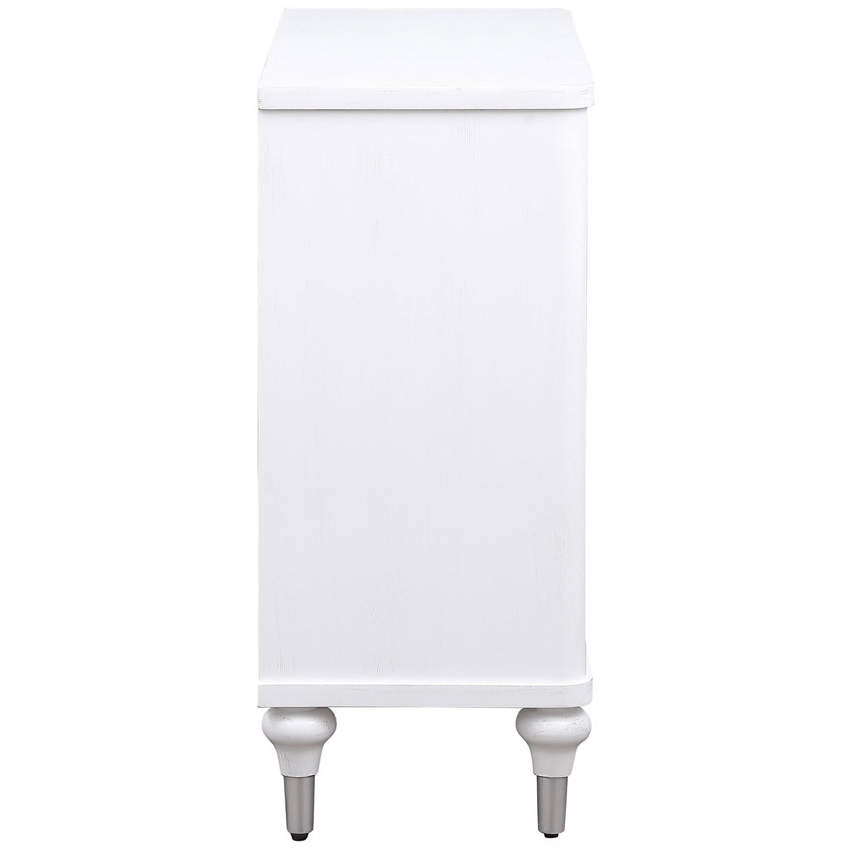 Cardella 2-Door Mandala Accent Cabinet in Distressed White