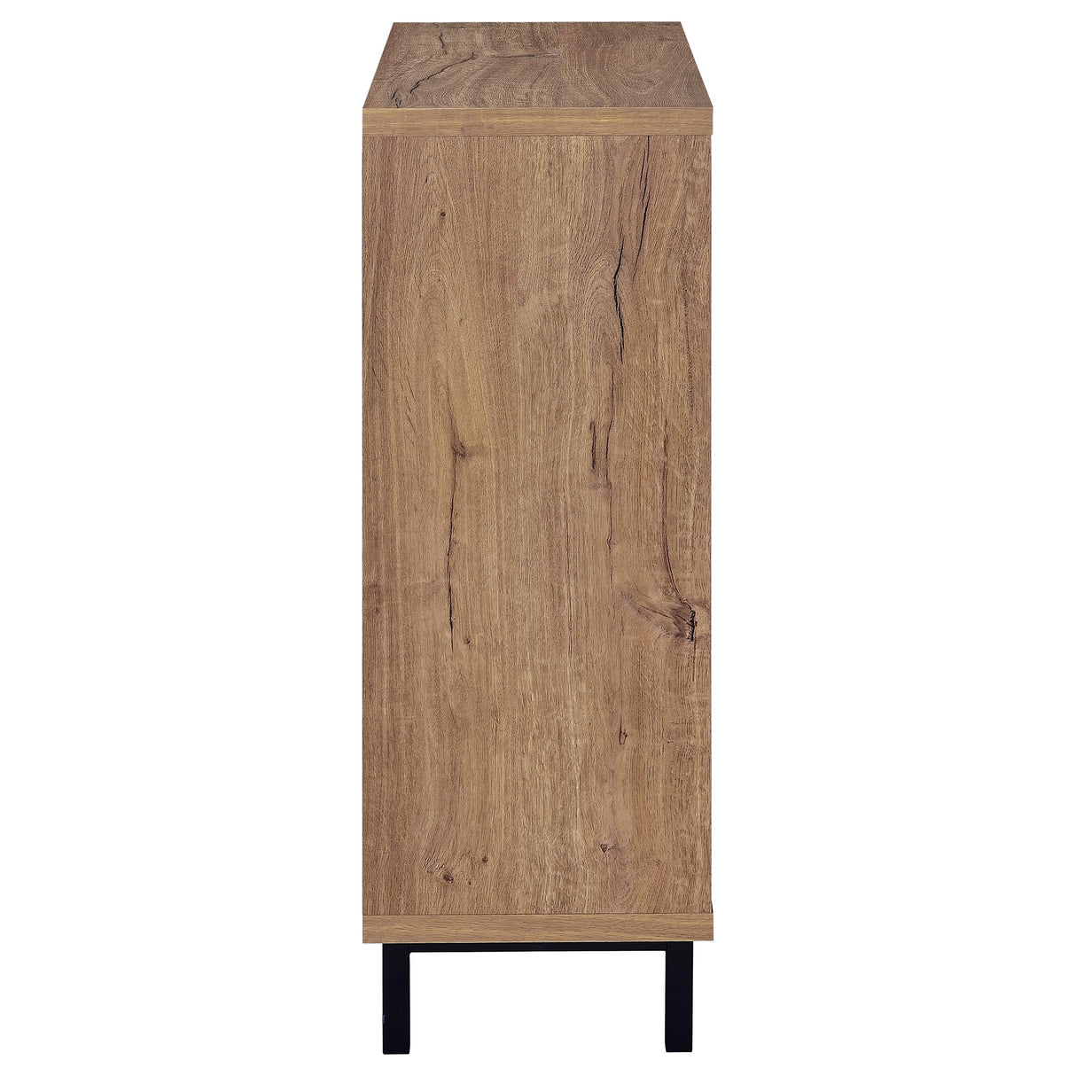 Teller 2-Door Shoe Storage Cabinet in Natural Oak