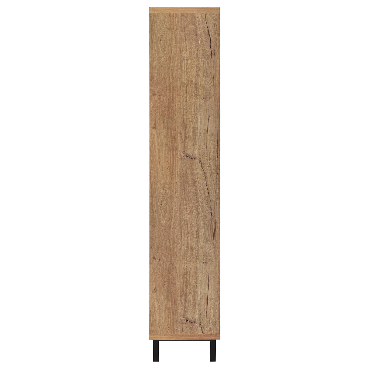 Teller 80" 4-Door Tall Shoe Storage Cabinet, Natural Oak