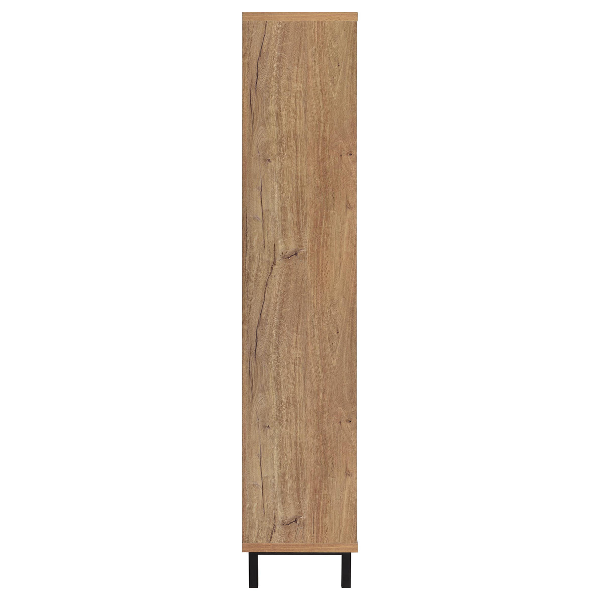 Teller 80" 4-Door Tall Shoe Storage Cabinet, Natural Oak