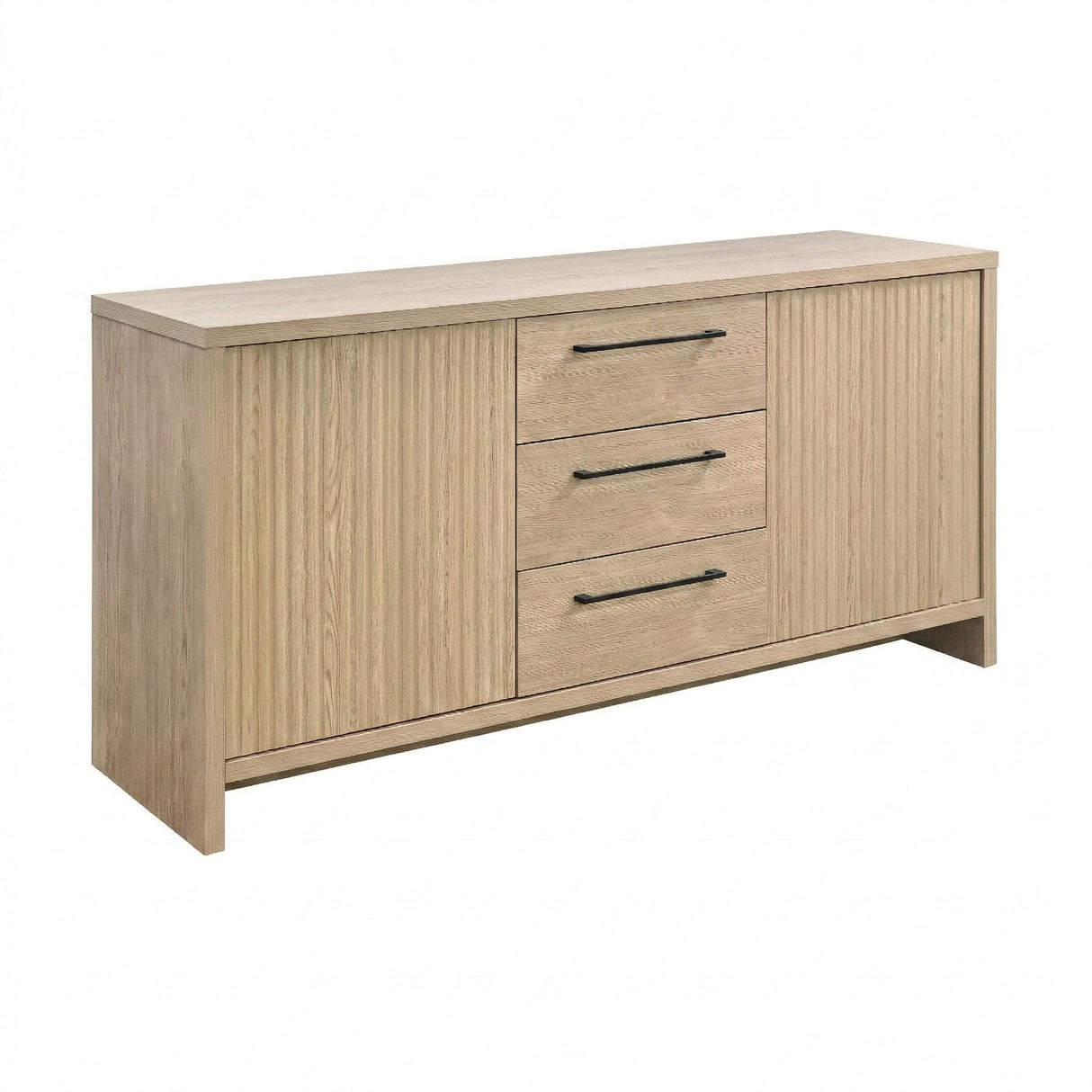 Amery 3-Drawer Accent Storage Cabinet Console in Latte