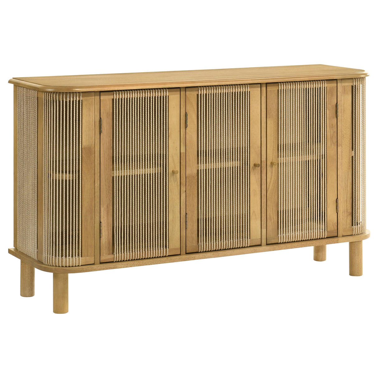 Ervine 3-Door Rope Panel Sideboard Cabinet in Natural