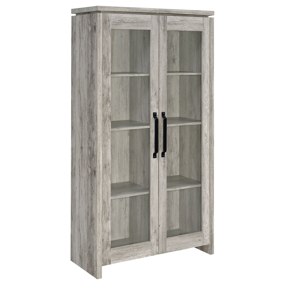 Alejo 2-Door Tall Cabinet in Grey Driftwood