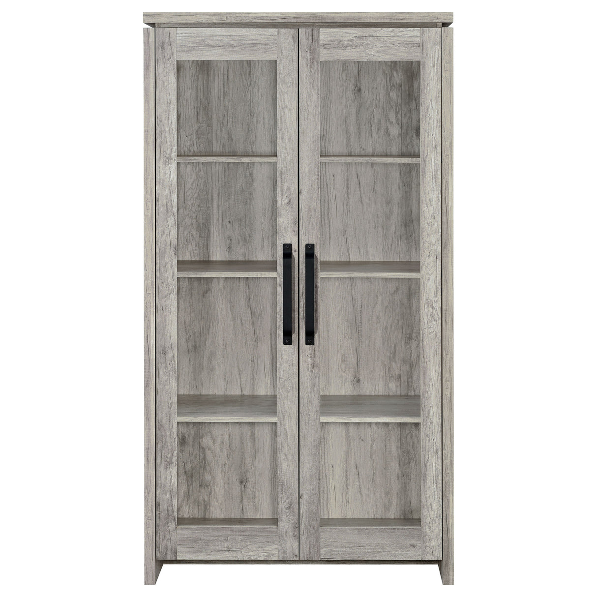 Alejo 2-Door Tall Cabinet in Grey Driftwood
