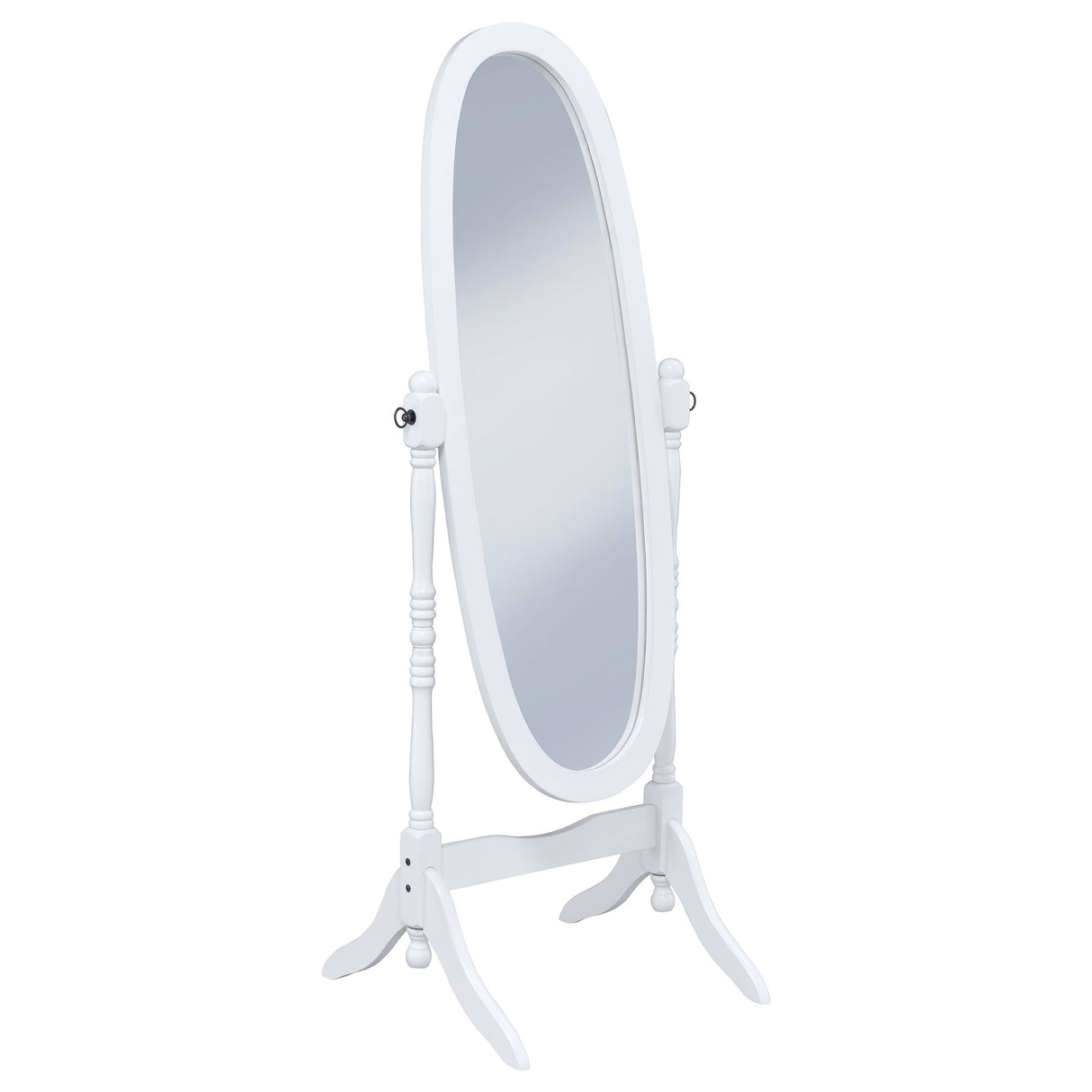 Foyet Adjustable Full Length Cheval Mirror in White