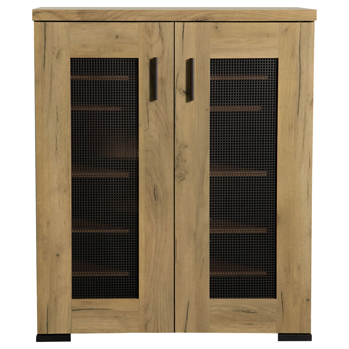 Bristol 6-Shelf Shoe Cabinet in Golden Oak Engineered Wood