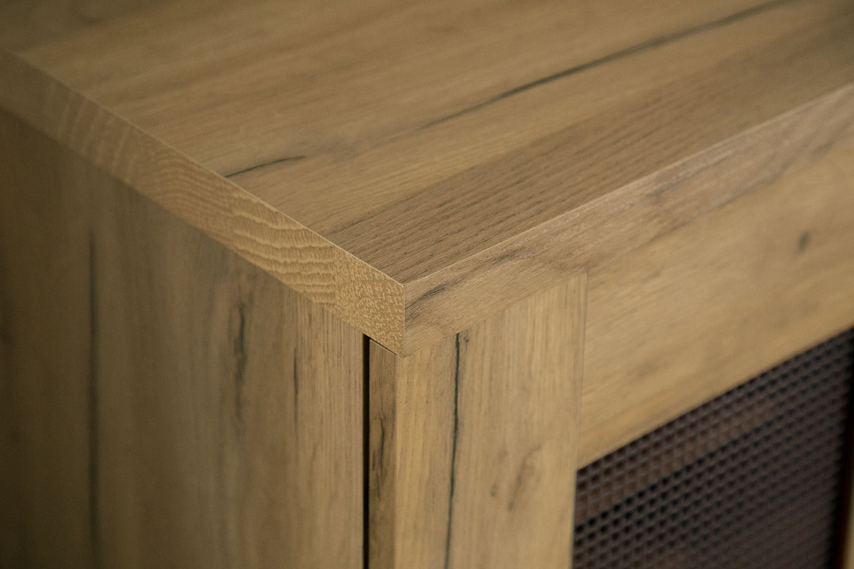 Bristol 6-Shelf Shoe Cabinet in Golden Oak Engineered Wood