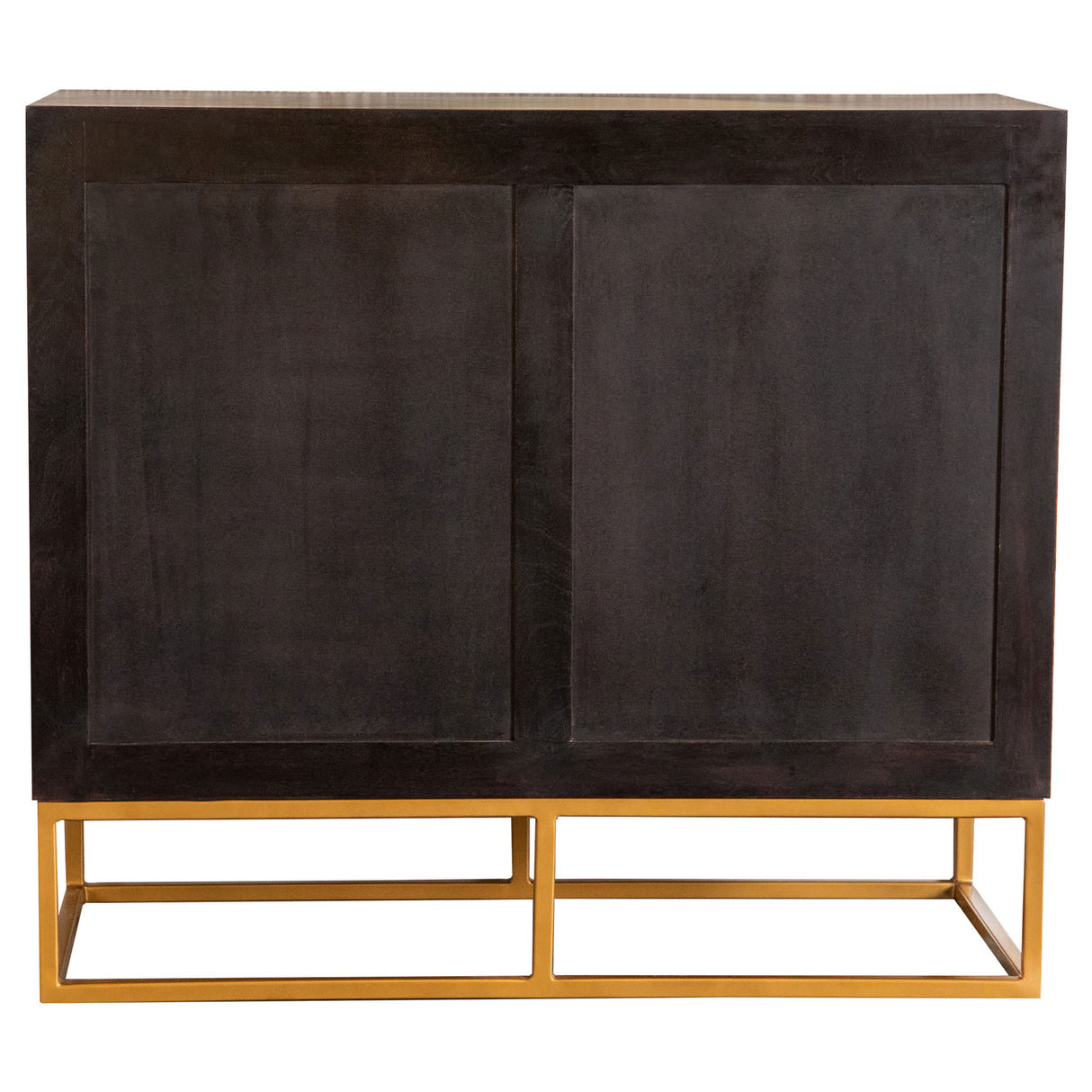 Zara 40" 2-Door Wood Accent Storage Cabinet in Black Walnut