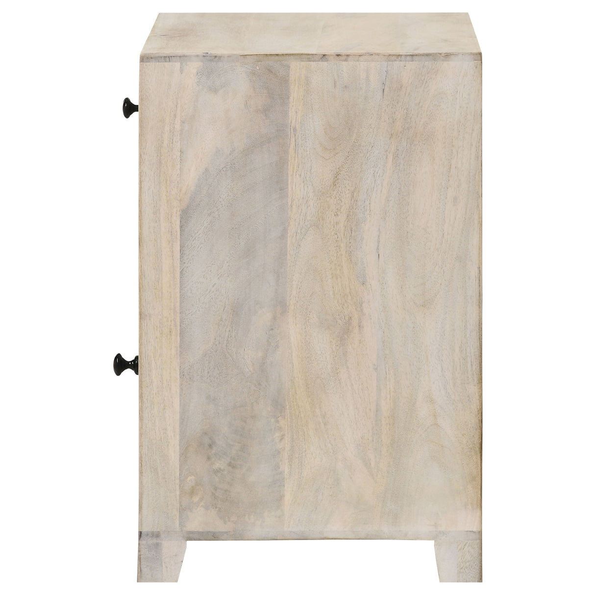 August White Washed Mango Wood 1-Drawer Storage Cabinet