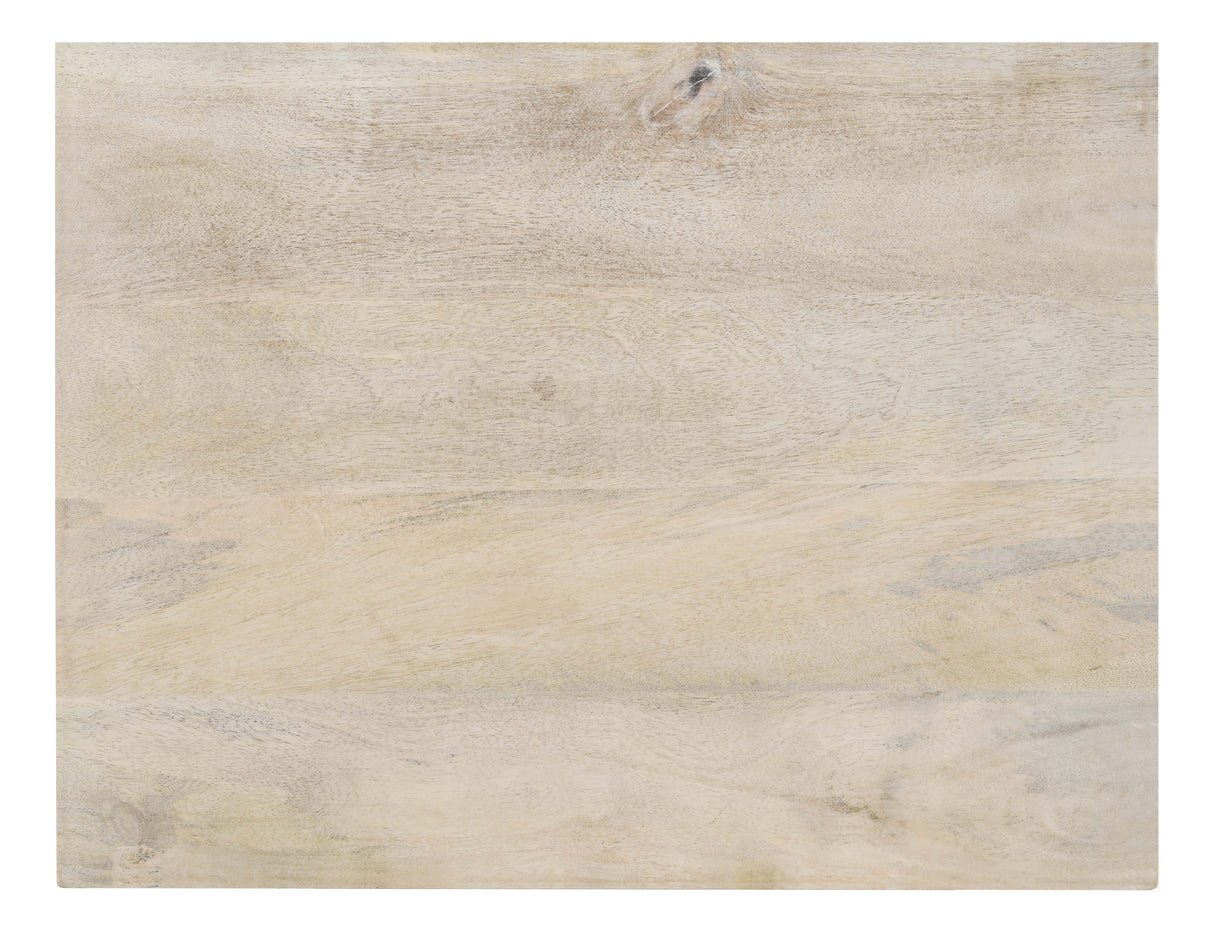 August White Washed Mango Wood 1-Drawer Storage Cabinet