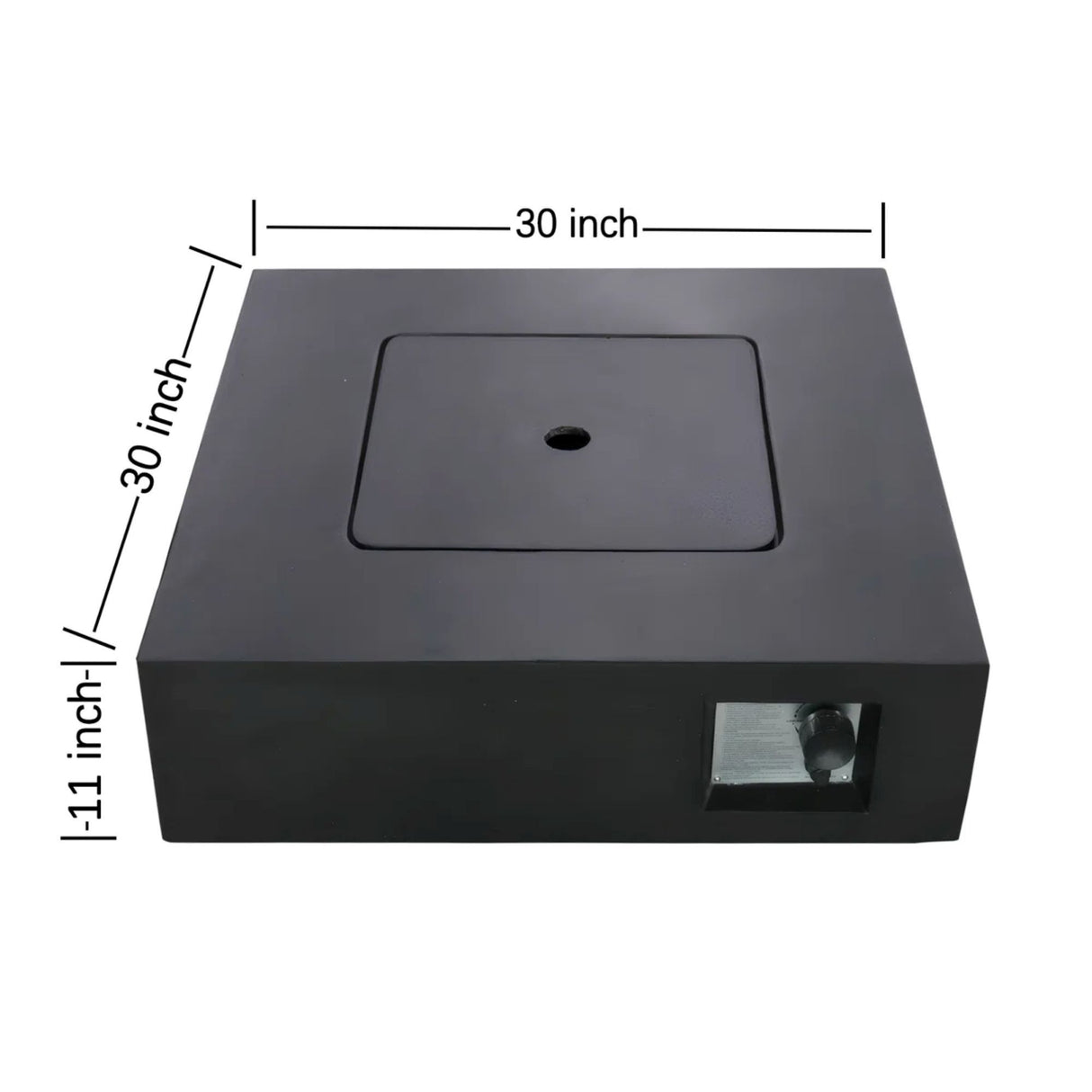 Propane Gas Fire Pit Table Concrete Outdoor Heater 30x11in