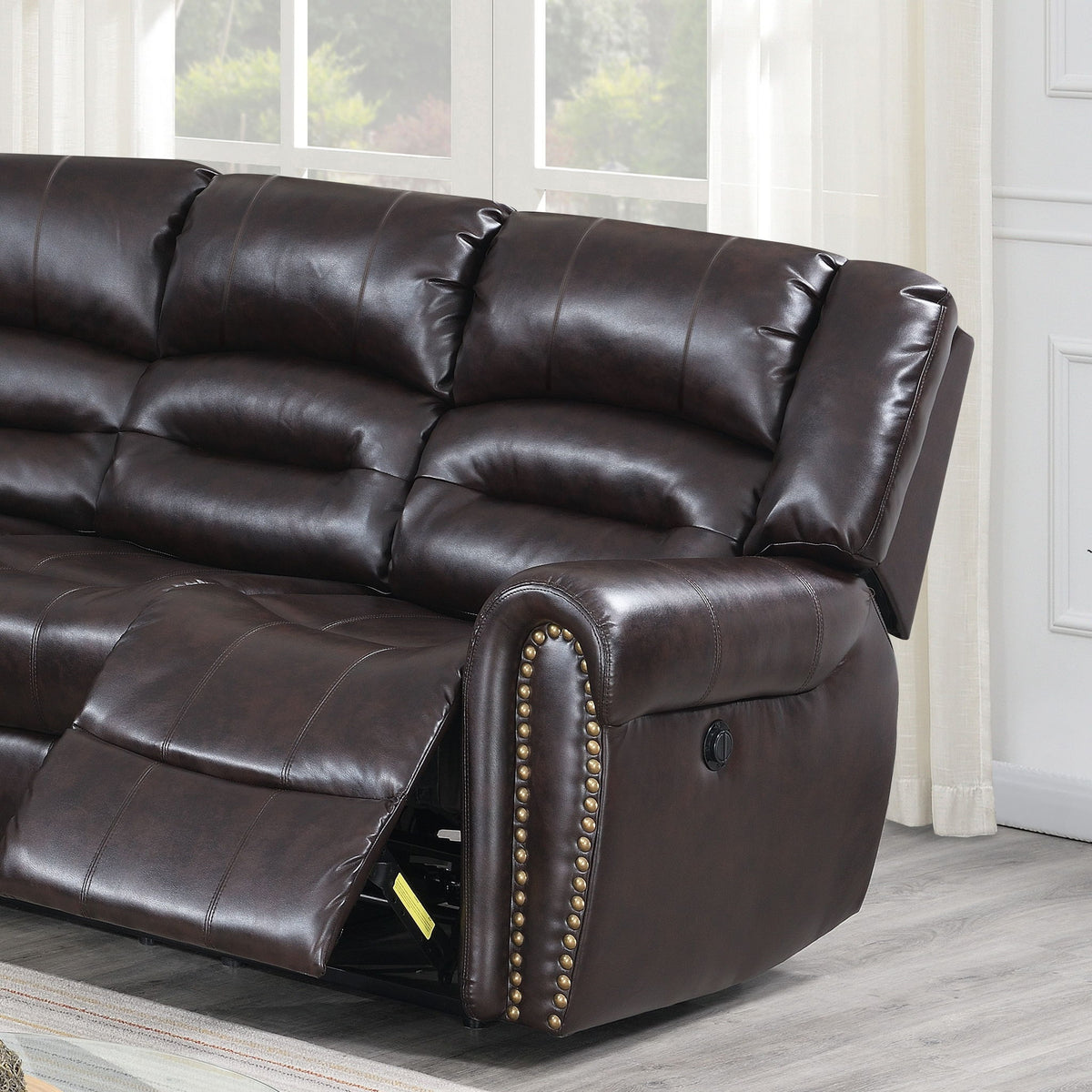 Reclining Sectional Sofa With Console