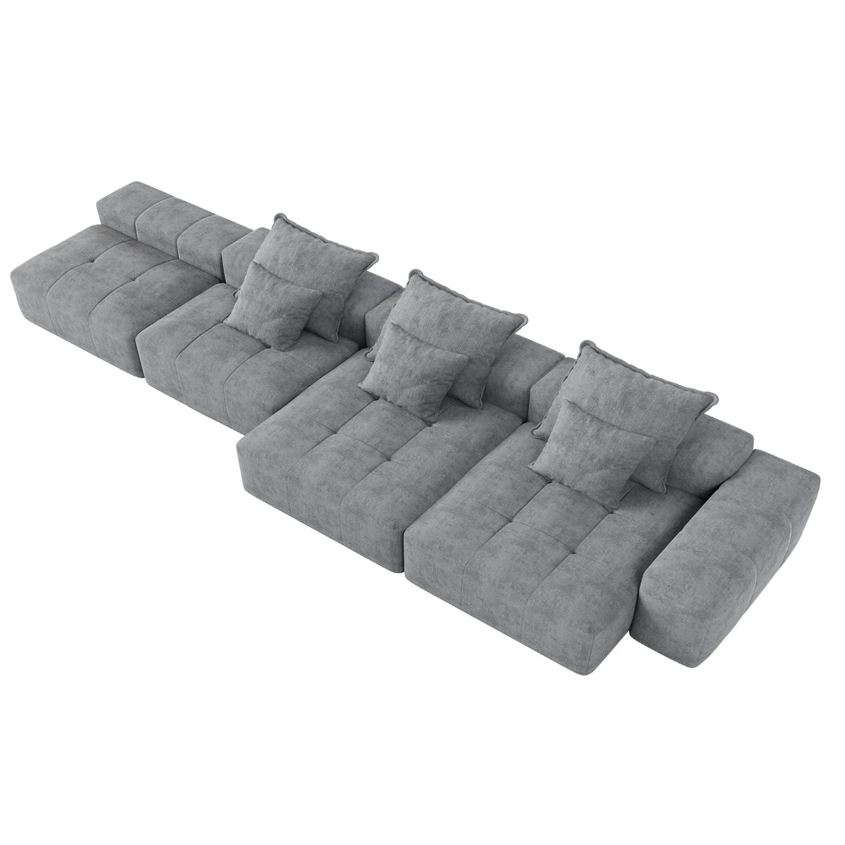 Modern Oversized Diy Combination Modular Sectional Sofa With Pillows