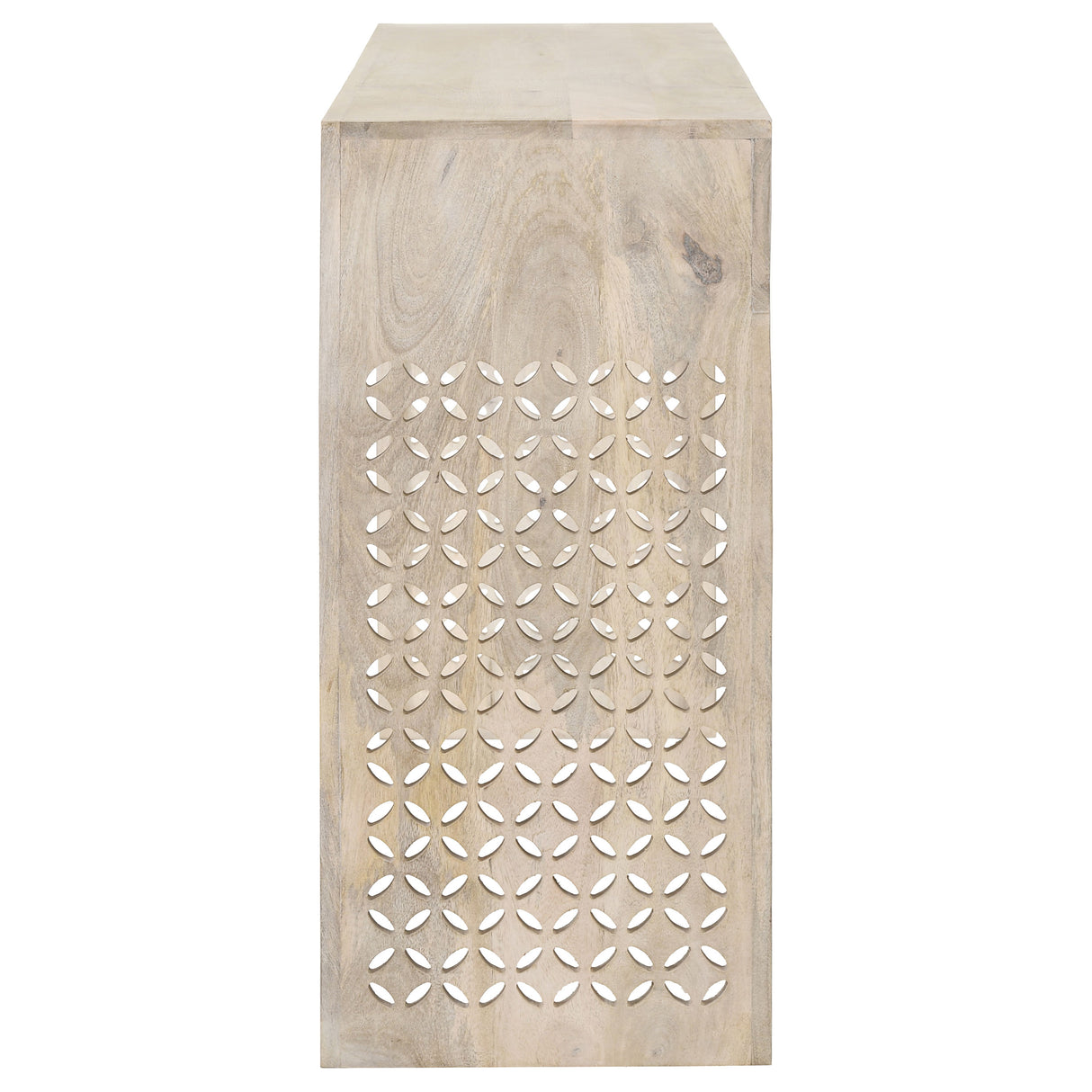 Rickman 2-Drawer Mango Wood Console Table, White Washed