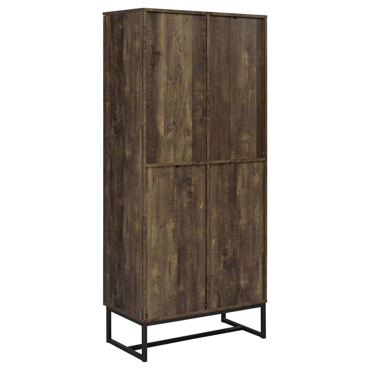 Carolyn 2-Door Accent Cabinet in Rustic Oak Finish