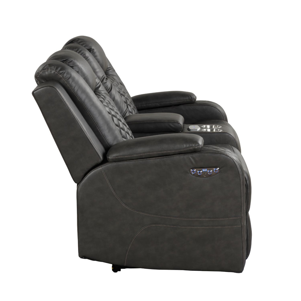 Benz - Power Reclining Loveseat With LED Lighting And Built In USB