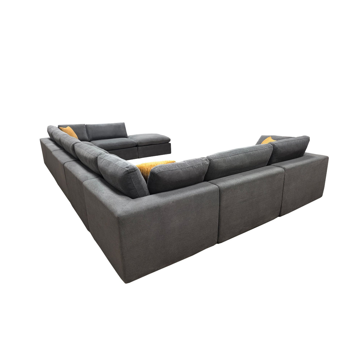 Custom Configuration Modular Sectional & Toss Pillows