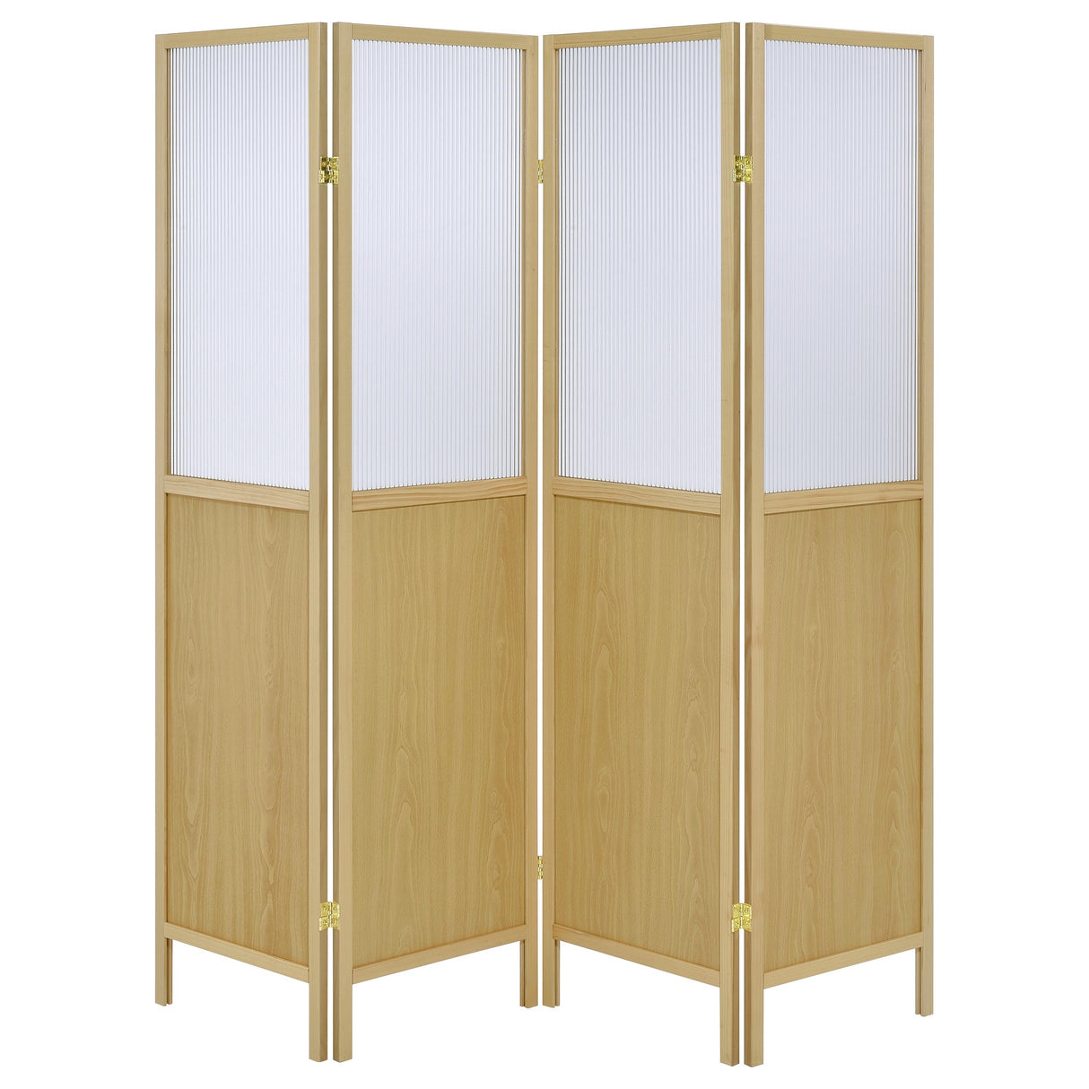 Mattison 4-Panel Folding Shoji Screen Room Divider, Natural