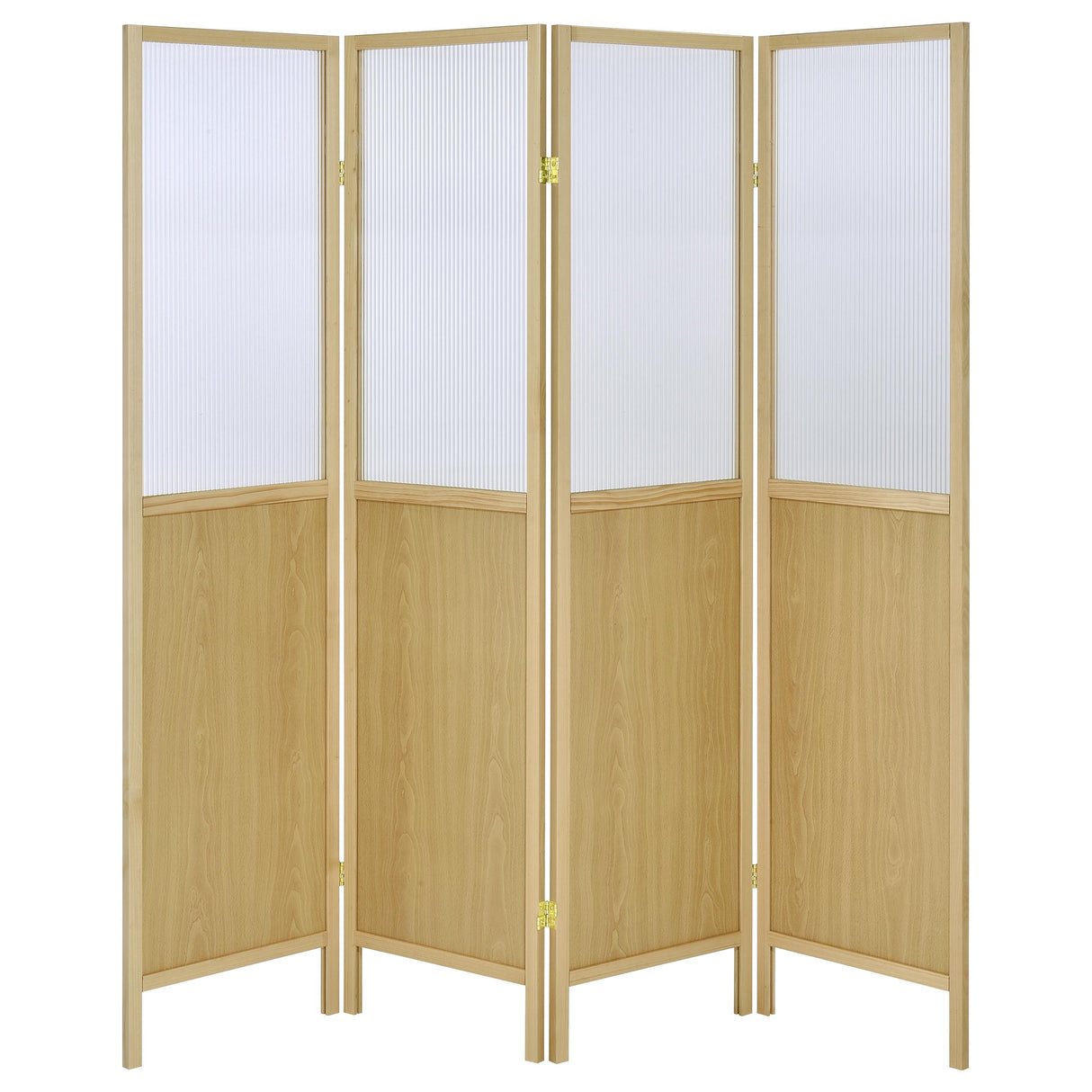 Mattison 4-Panel Folding Shoji Screen Room Divider, Natural