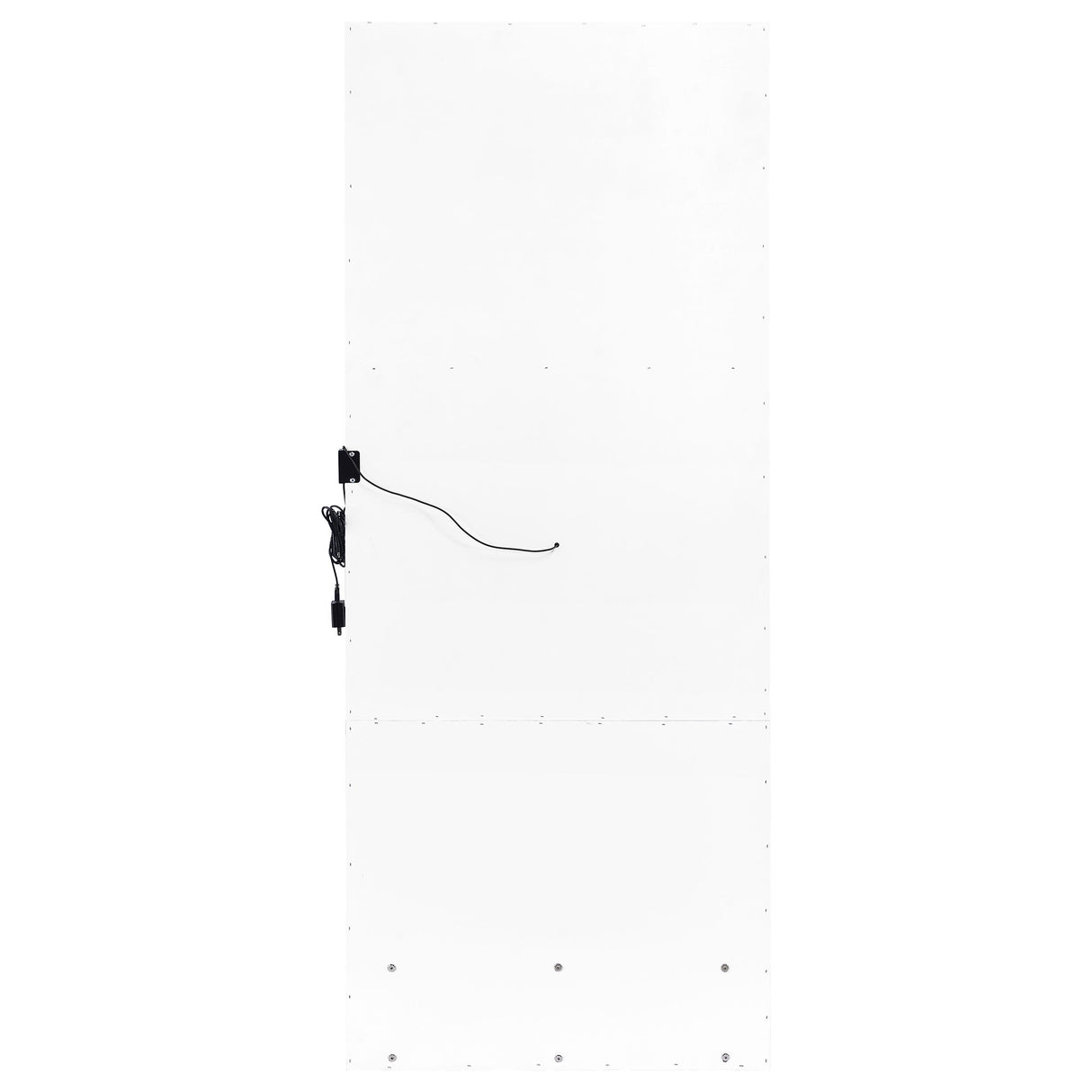 Spector 1-Drawer Lighted Full-Length Floor Mirror, White High Gloss