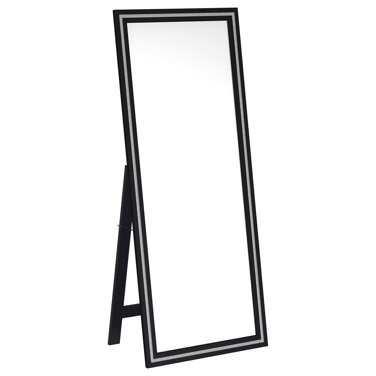 Windrose 28x67 LED Standing Floor Mirror in Black