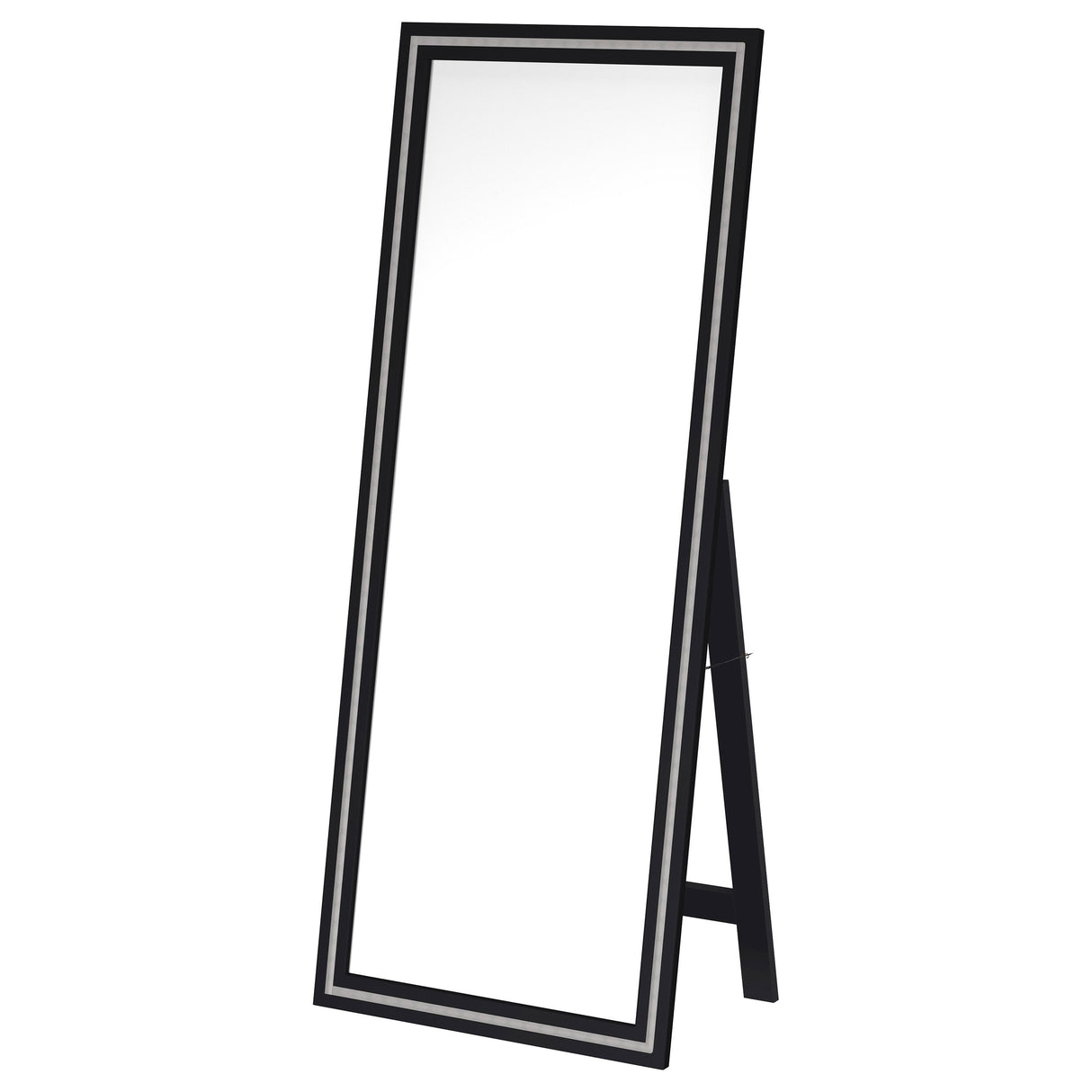 Windrose 28x67 LED Standing Floor Mirror in Black