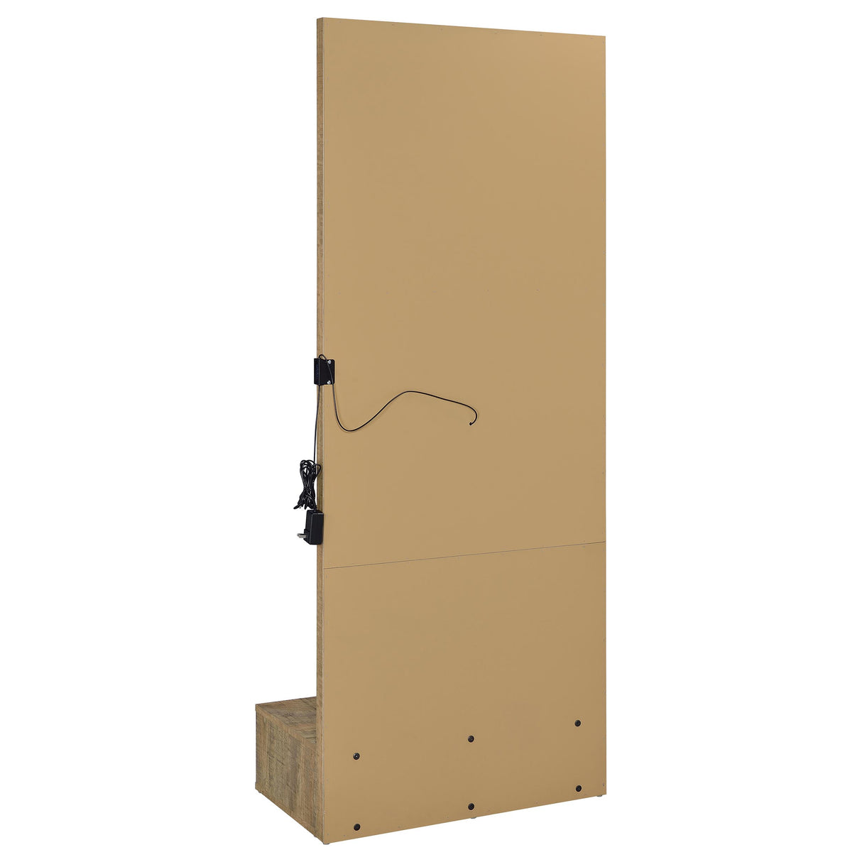 Spector Lighted Full-Length Floor Mirror with Drawer, Mango