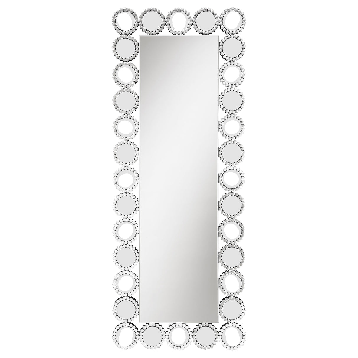 Aghes 24x62 LED Wall Mirror with Silver Mirror Frame