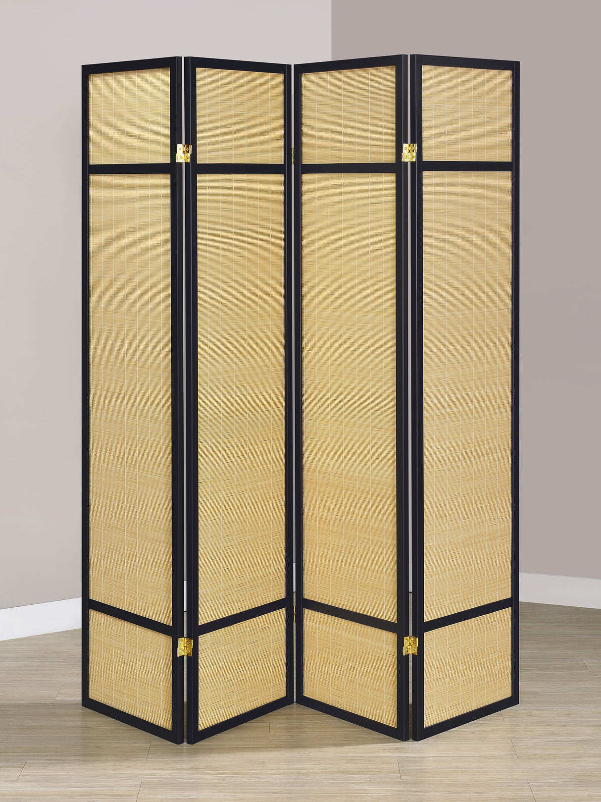 Pearce 4-Panel Bamboo Folding Room Divider - Natural