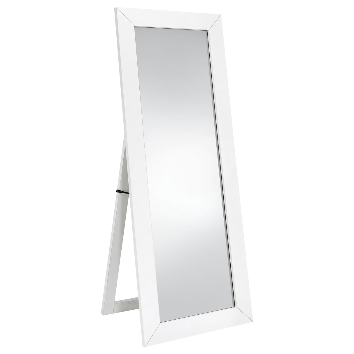 Cadence Full Length Floor Mirror, White High Gloss