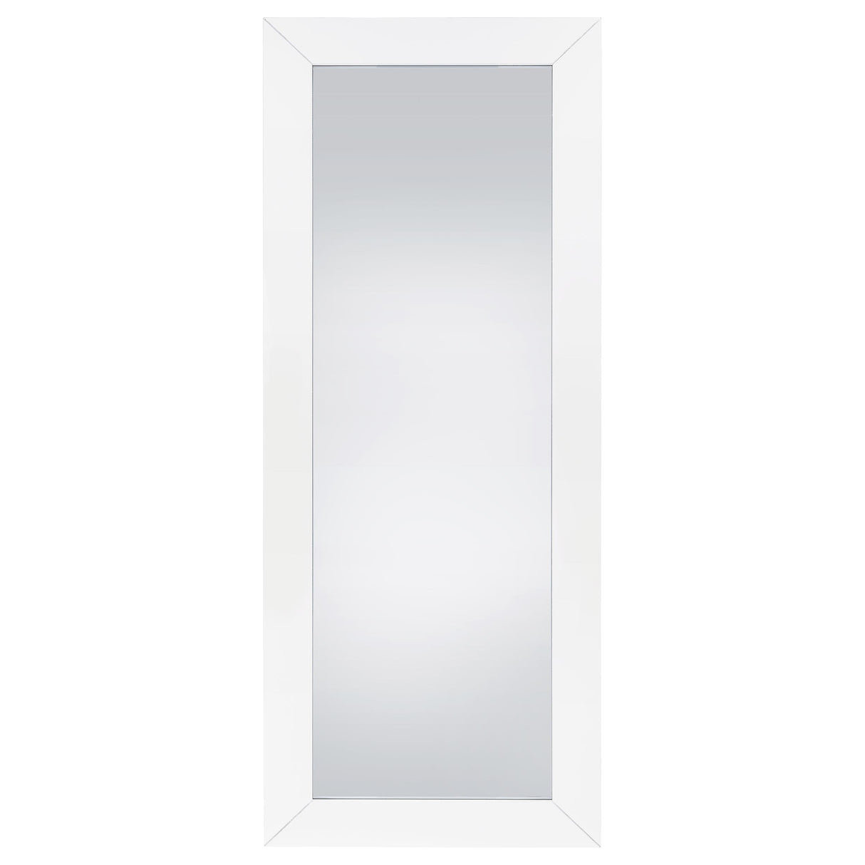 Cadence Full Length Floor Mirror, White High Gloss