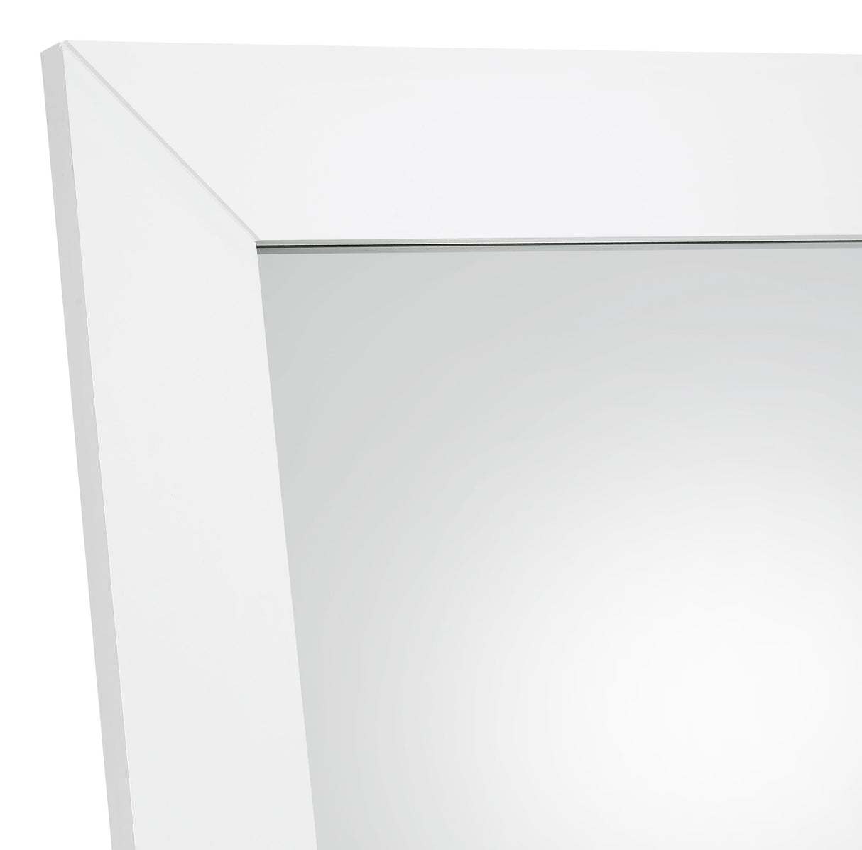 Cadence Full Length Floor Mirror, White High Gloss