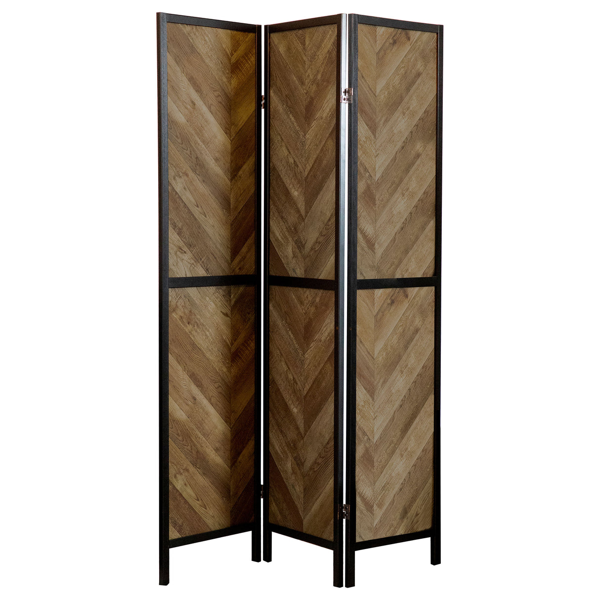 Marlene 3-Panel Folding Room Divider in Rustic Tobacco