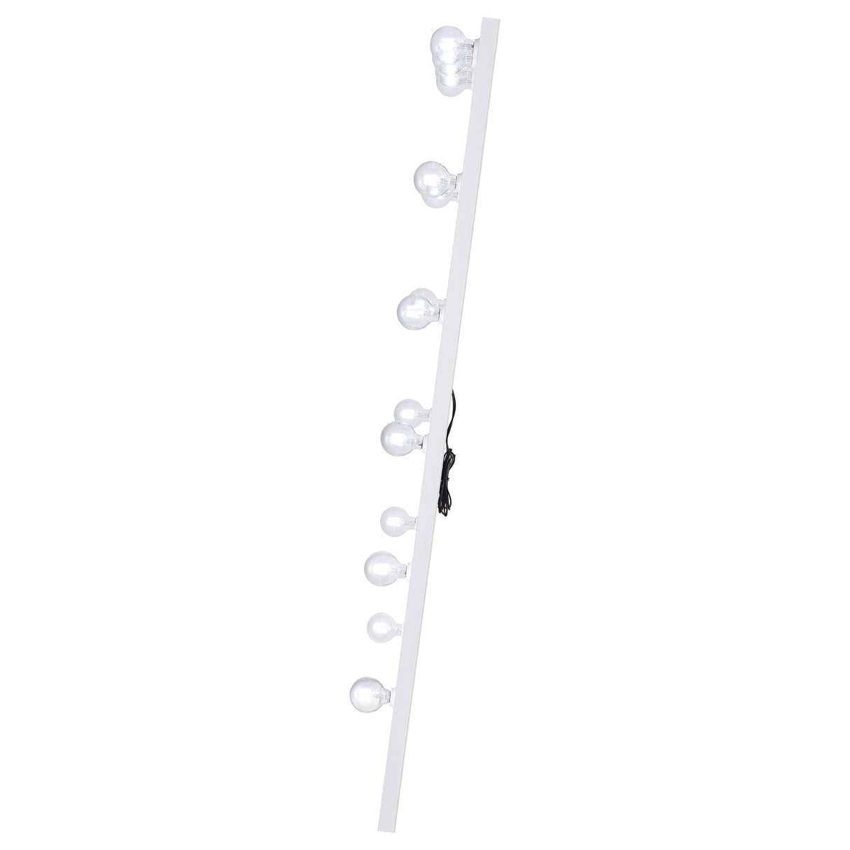 Zayan 32x71 Floor Mirror with LED Lighting, White Gloss